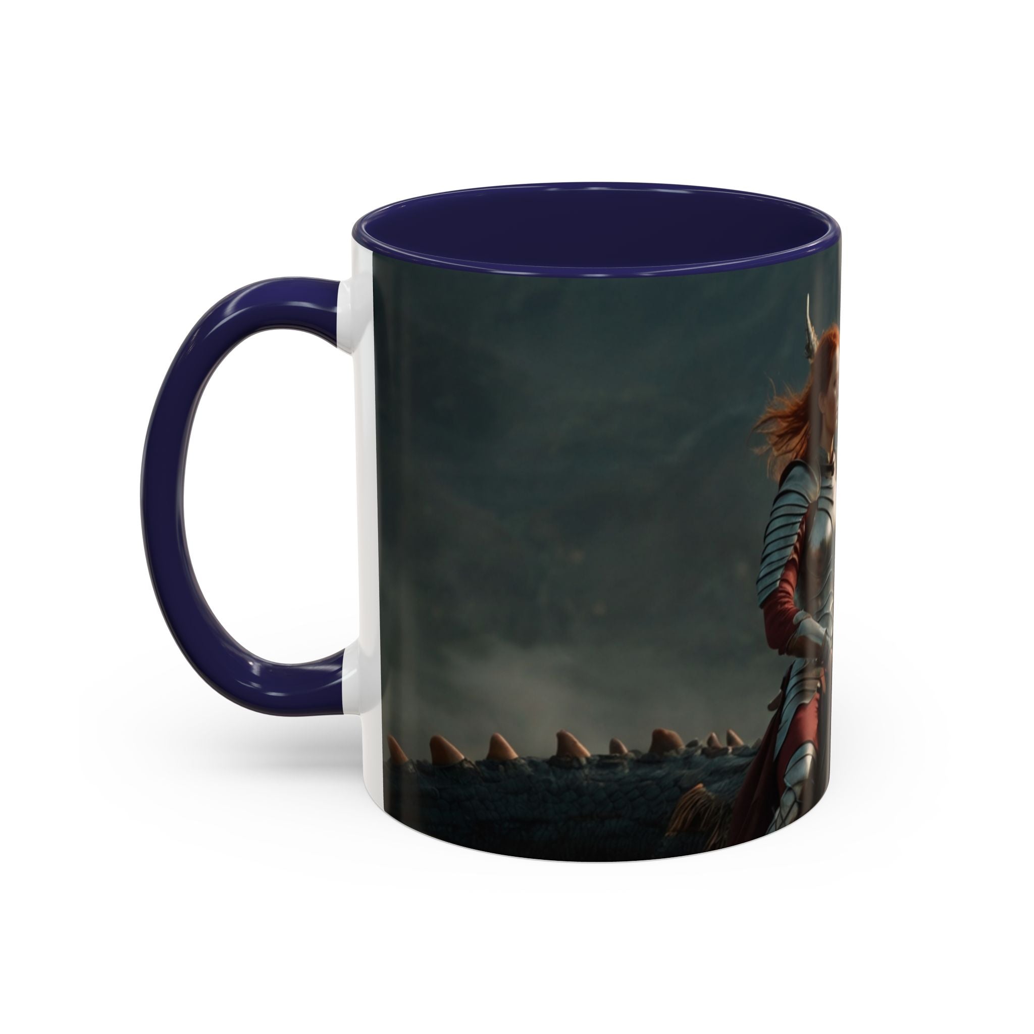 gothic woman warrior Fantasy Dragon Rider Coffee Mug