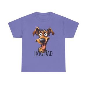 Dog Dad Unisex Heavy Cotton Tee, Pet Lover Gift, Fun Shirt for Father’s Day, Dog Owner Humor Tee, Great for Birthdays, Casual Wear