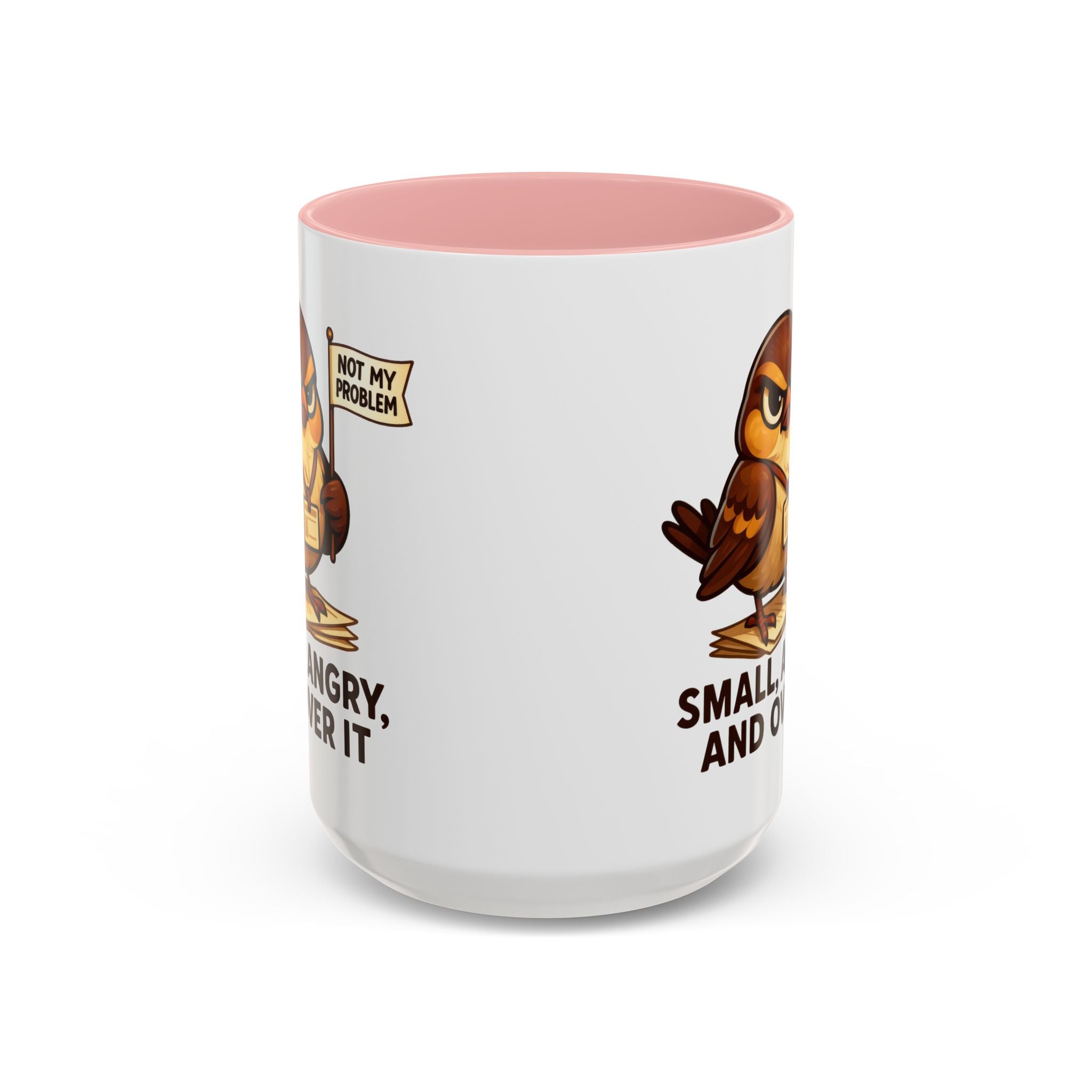 Funny Owl Coffee Mug, not my problem  Small Angry Owl Cup, Coffee Lover Present, Quirky Office