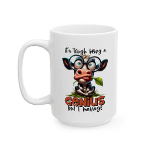 Funny Cow Coffee Mug - Cute Animal Gift  Home Decor, Unique Kitchenware, Animal Lover's Mug