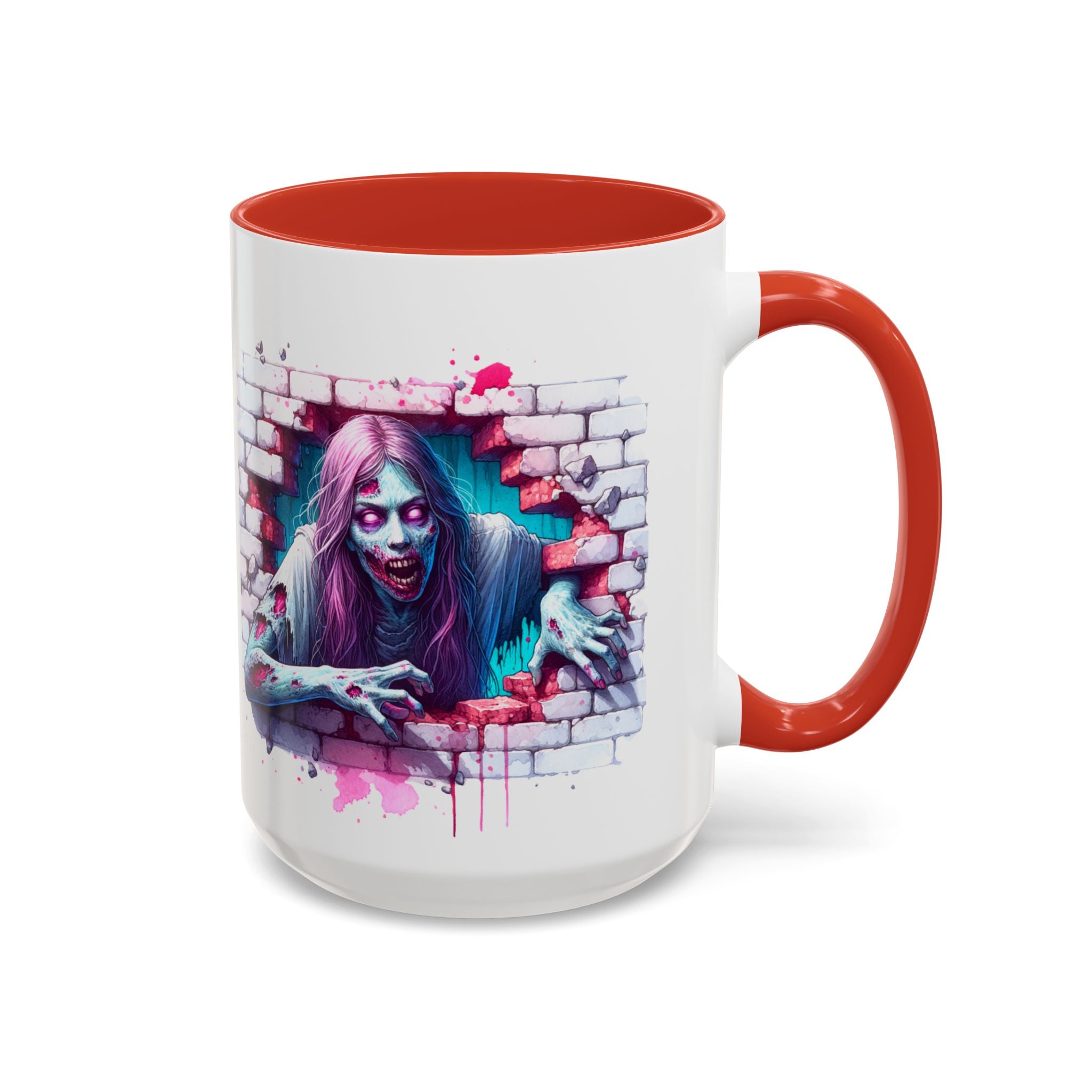 Spooky Zombie Accent Coffee Mug | Halloween Gift, Horror Decor, Unique Coffee Cup, Gothic Style, Zombie Art