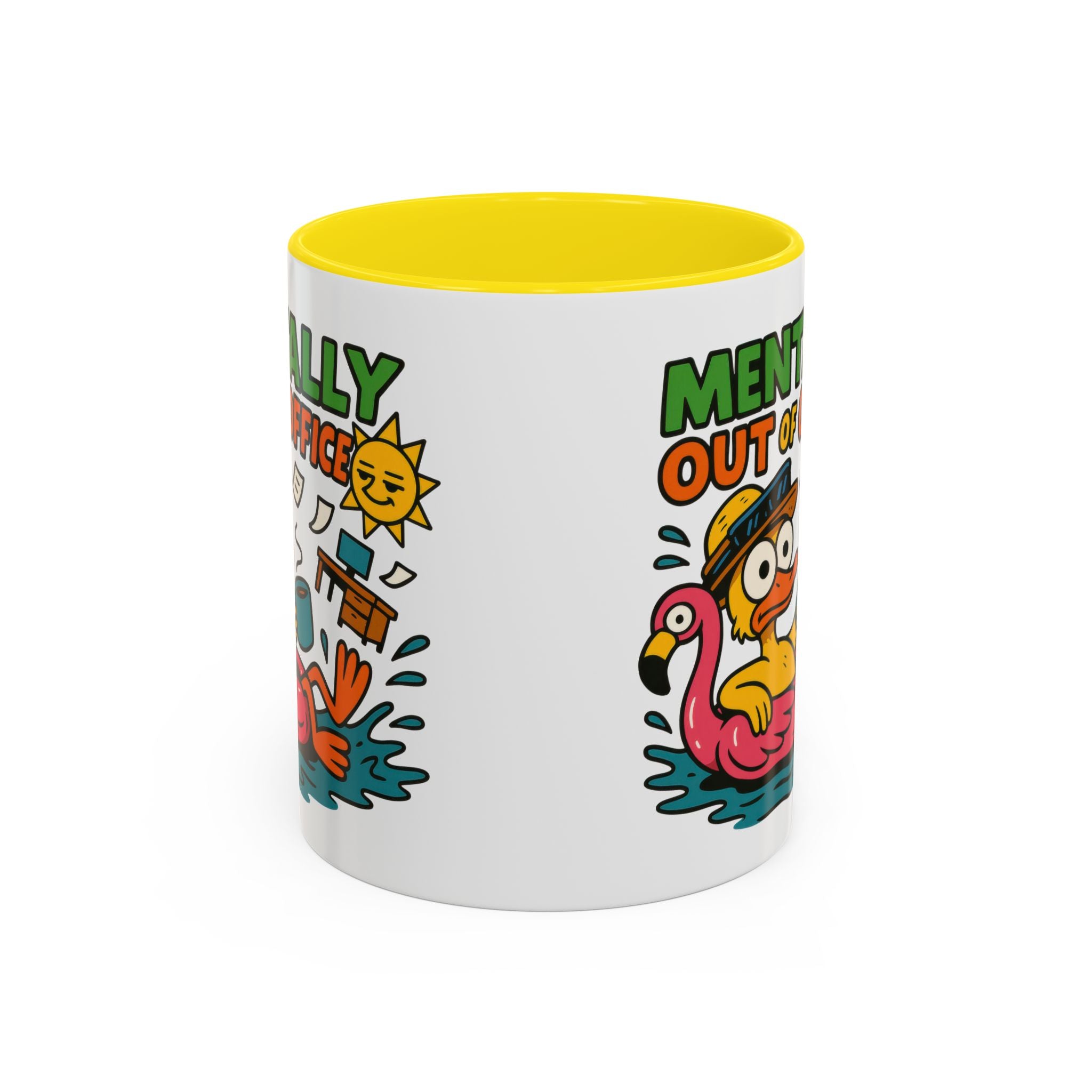 Fun Summer Coffee Mug, Quirky Gift for Beach Lovers, Office Humor Mug, Relaxation, Vacation, Cute Animal Design