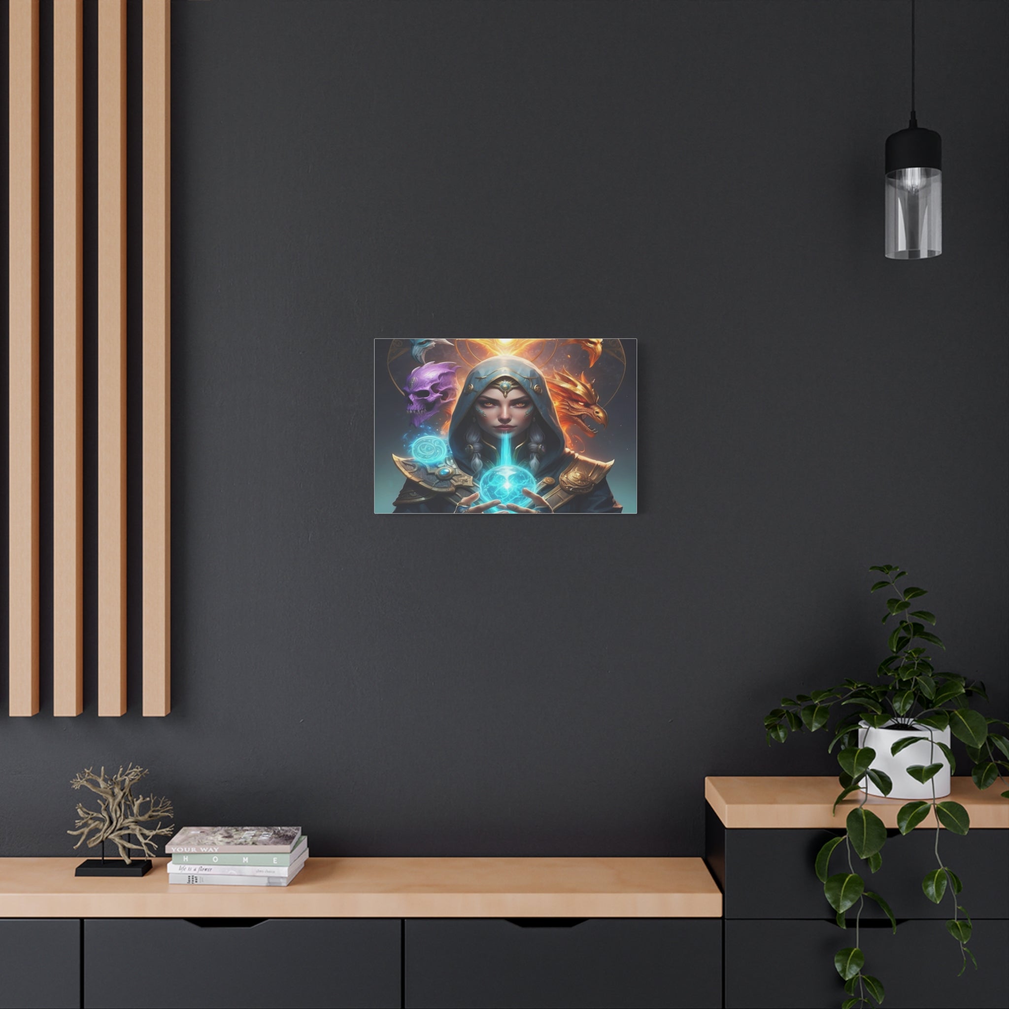 Mystical Sorceress Canvas Artwork - Fantasy Wall Decor