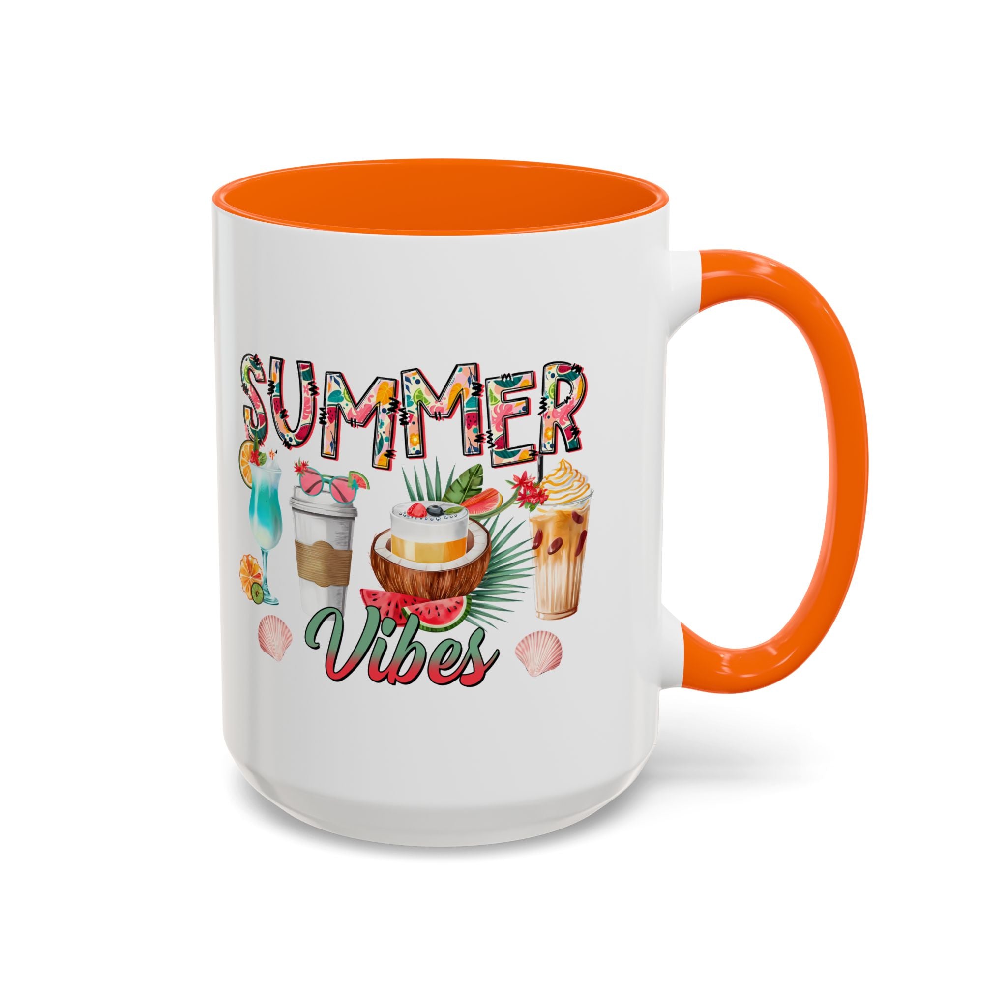 Summer Vibes Accent Coffee Mug - 11oz & 15oz - Perfect for Sunny Days & Celebrations