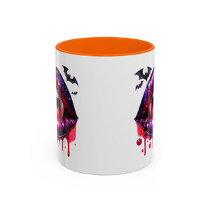 Gothic Vampire Coffee Mug, Halloween Mug, Dark Aesthetic, bats, Spooky Home Decor, Unique Coffee Cup