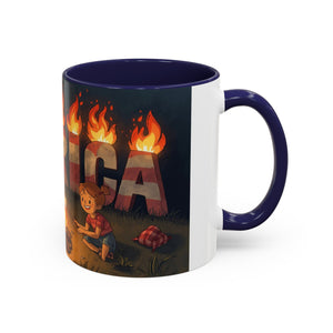 Patriotic Camping Coffee Mug - Fun America Design, Perfect for , Campfire Gatherings, Super for Gifts