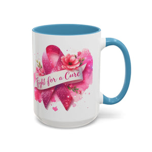 Inspirational Breast Cancer Awareness Coffee Mug - Fight for a Cure, Support Cancer Survivors, Gifts for Her, Pink Ribbon Design, [...]
