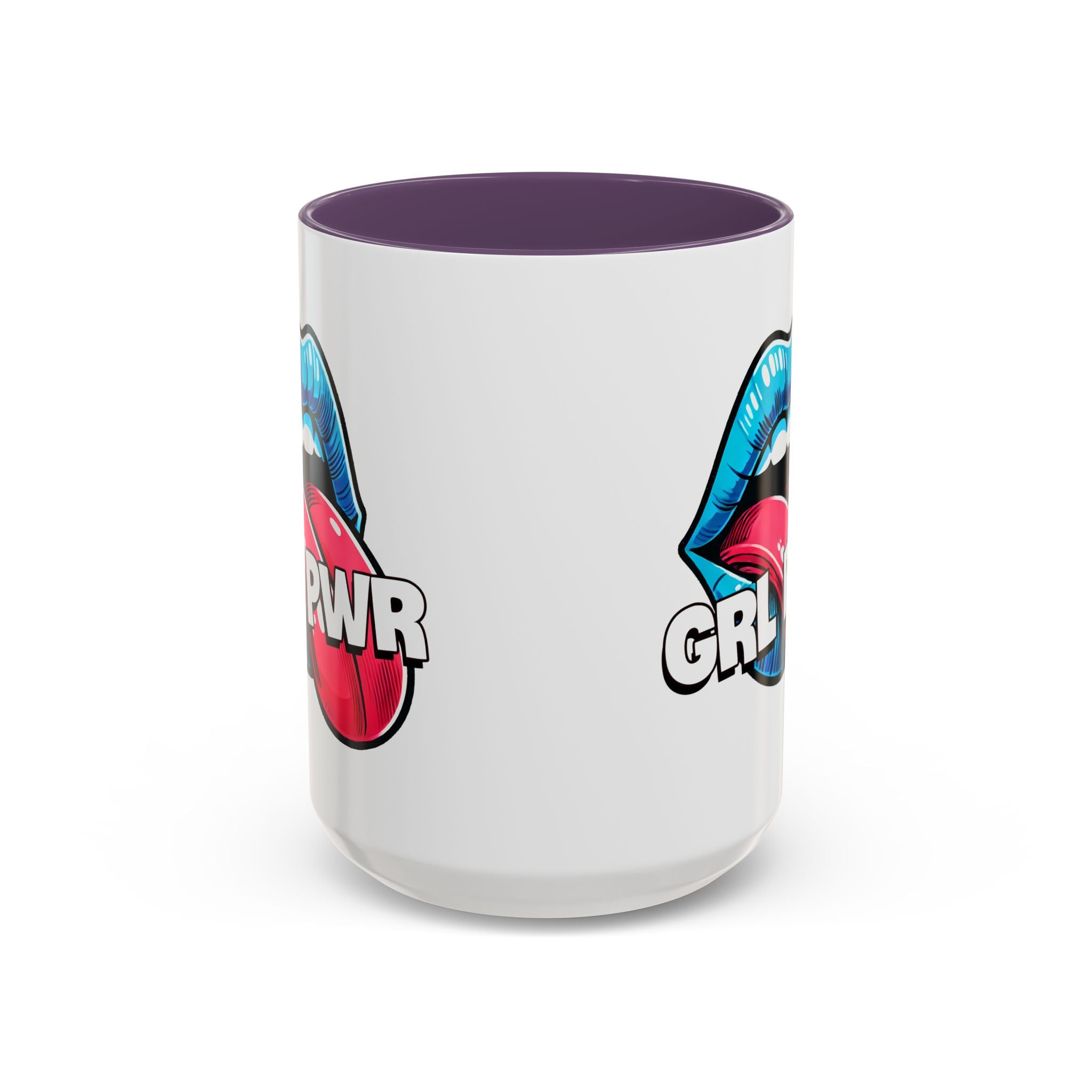 GRL PWR Accent Coffee Mug - Bold Fun Design for Empowerment, Great Gift for Friends, Coffee Lovers, Birthdays, and Celebrations