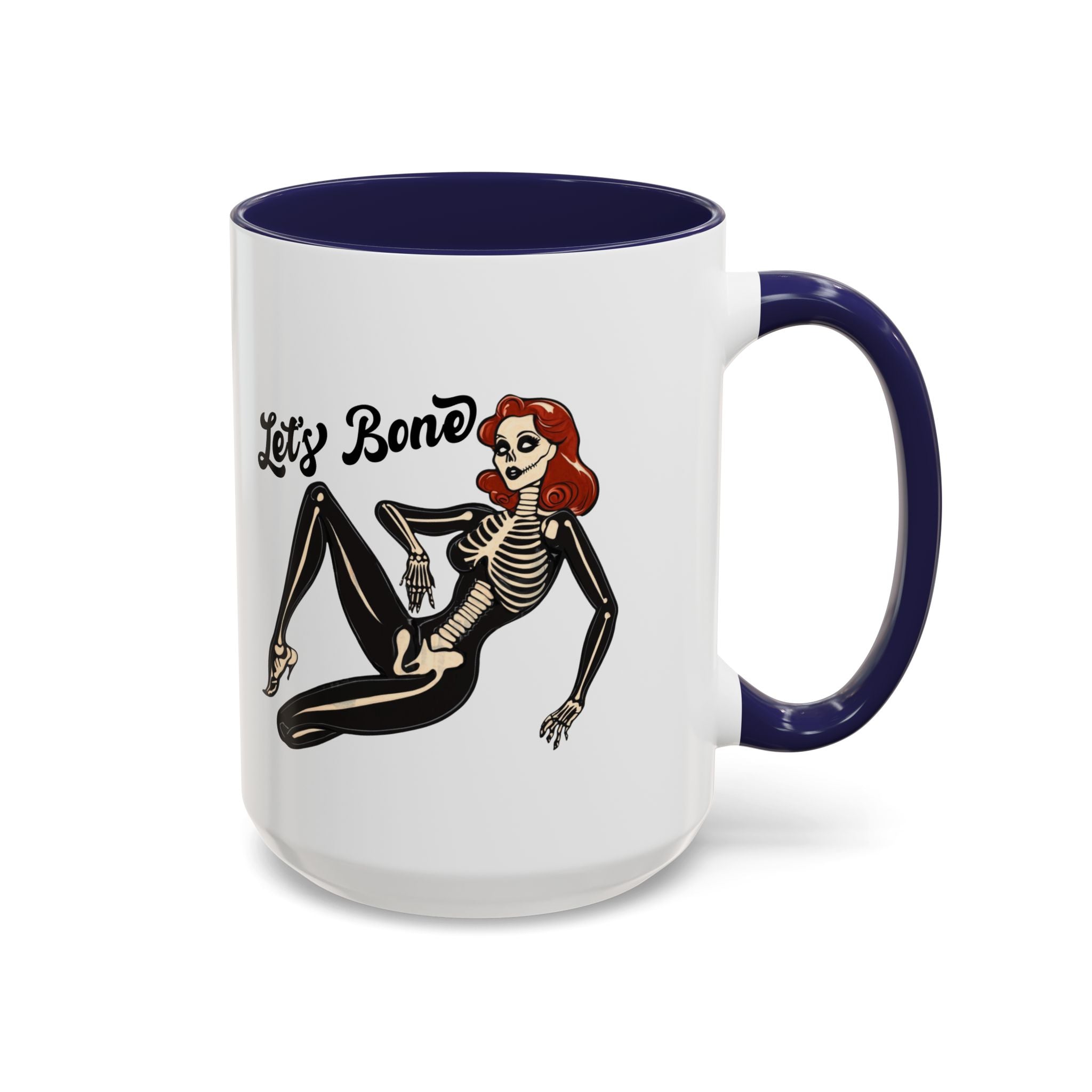 Spooky Skeleton Mug - Let's Bone, Halloween Gift, Gothic Coffee Cup, Unique Home Decor, Fun Drinkware