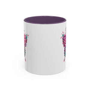Stronger Than The Storm Accent Coffee Mug - Inspirational Butterfly Design