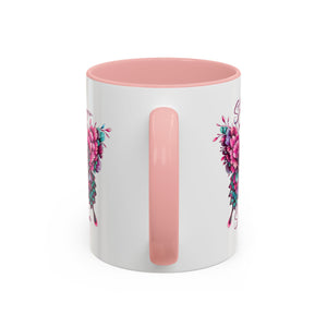 Stronger Than The Storm Accent Coffee Mug - Inspirational Butterfly Design