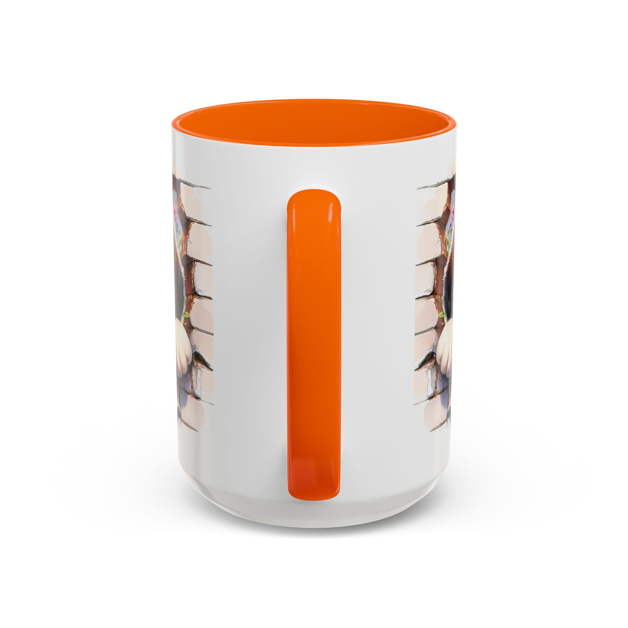 Cute Dog Breakthrough Accent Coffee Mug - Gift for Dog Lovers, Home Decor, Personalized Pet Mug, Puppy Lover's Kitchenware