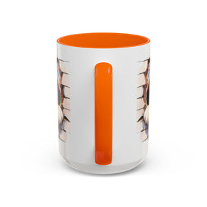 Cute Dog Breakthrough Accent Coffee Mug - Gift for Dog Lovers, Home Decor, Personalized Pet Mug, Puppy Lover's Kitchenware