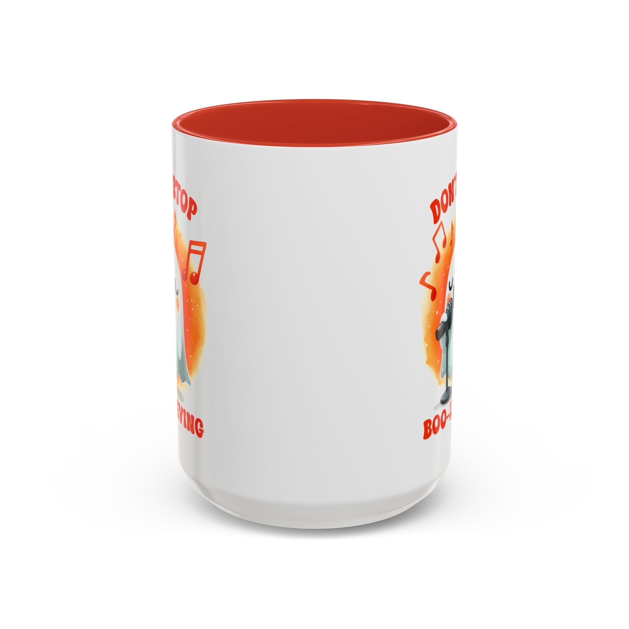 Ghost Coffee Mug, Perfect for Halloween, Fun Gift for Kids & Adults, Don't Stop Boo-lieving Mug, Caffeinated Spirits