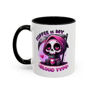 my blood type is coffee Accent Coffee Mug (11, 15oz) by abc school fundraiser