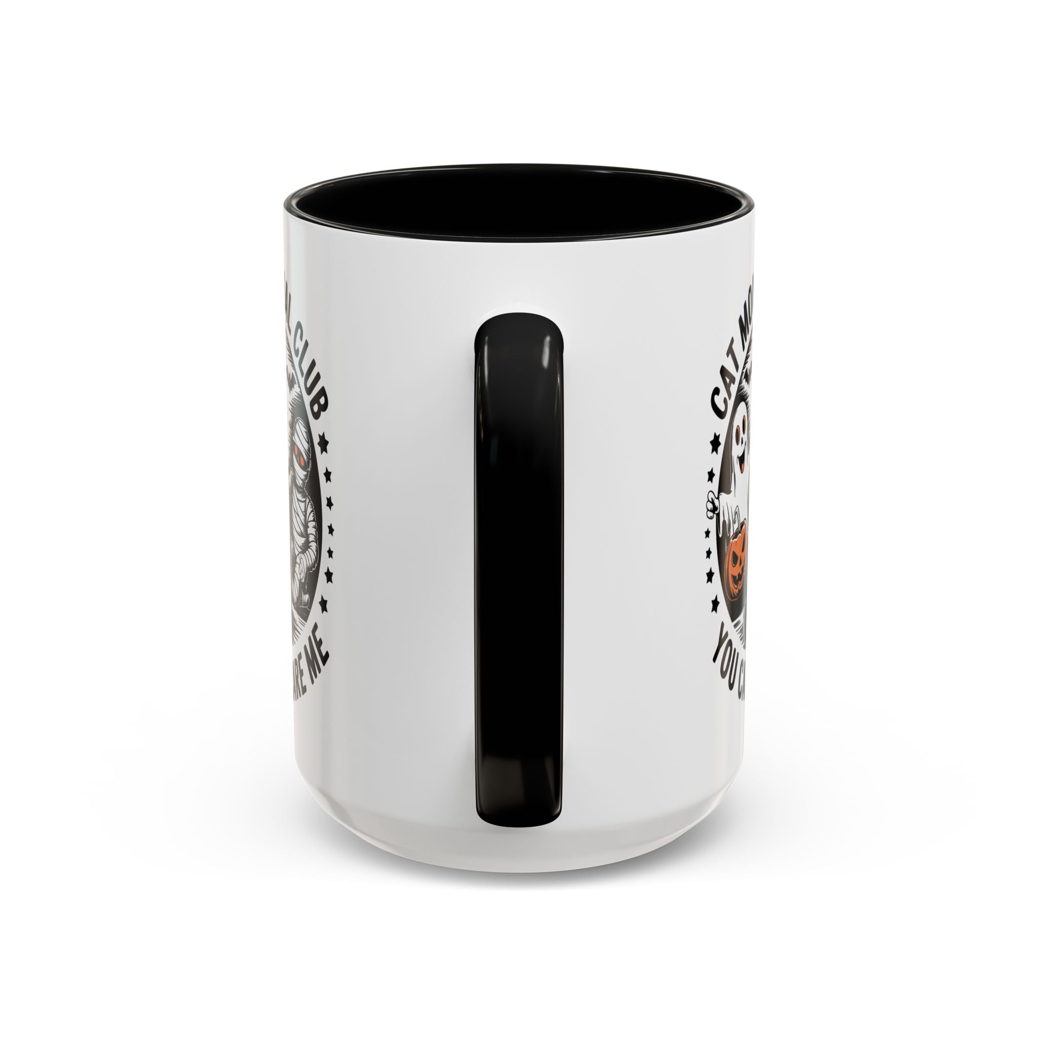 Halloween Cat Mom Coffee Mug - Spooky Social Club Design