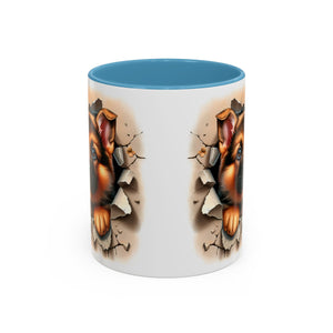 German Shepherd Accent Coffee Mug | Dog Lover Gift, Tasty Hot Beverage Cup, Pet Themed Kitchenware, Animal Adoption Cup, Unique Pet Gift