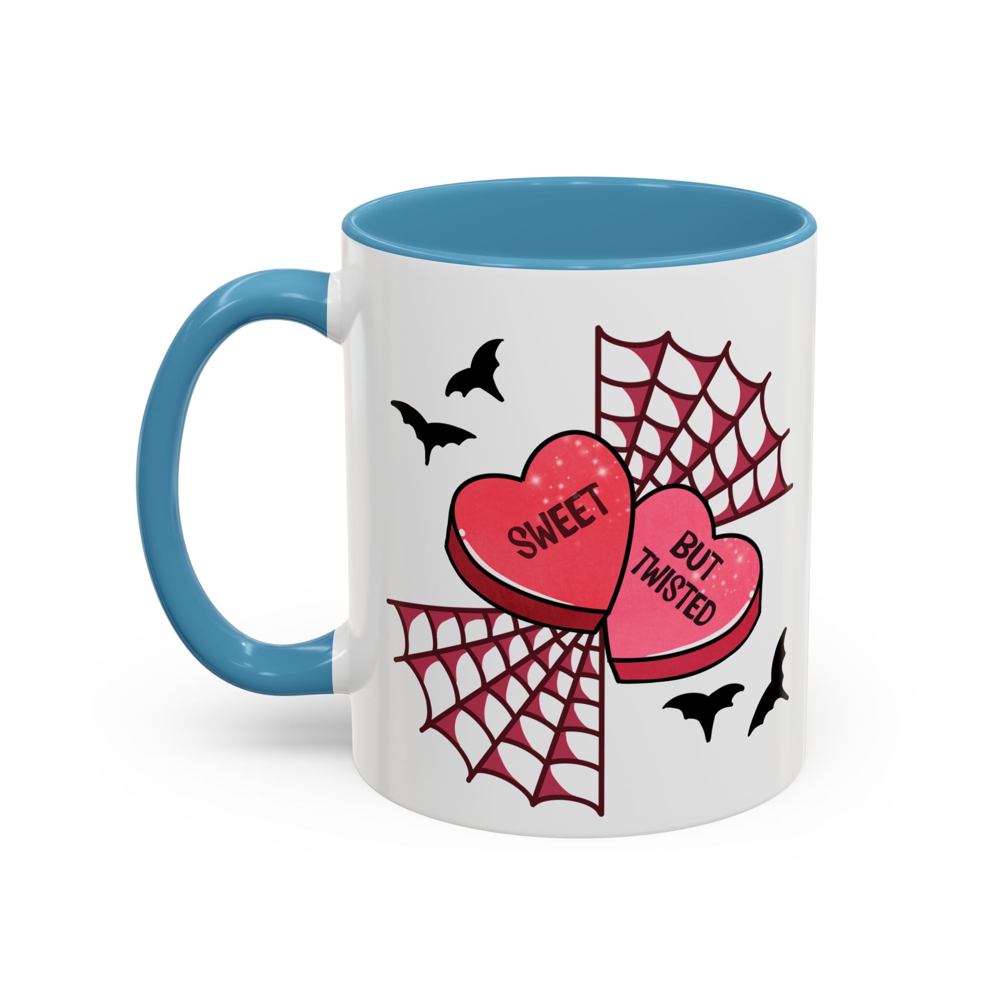 Sweet But Twisted Coffee Mug — Halloween Candy Heart Accent Mug