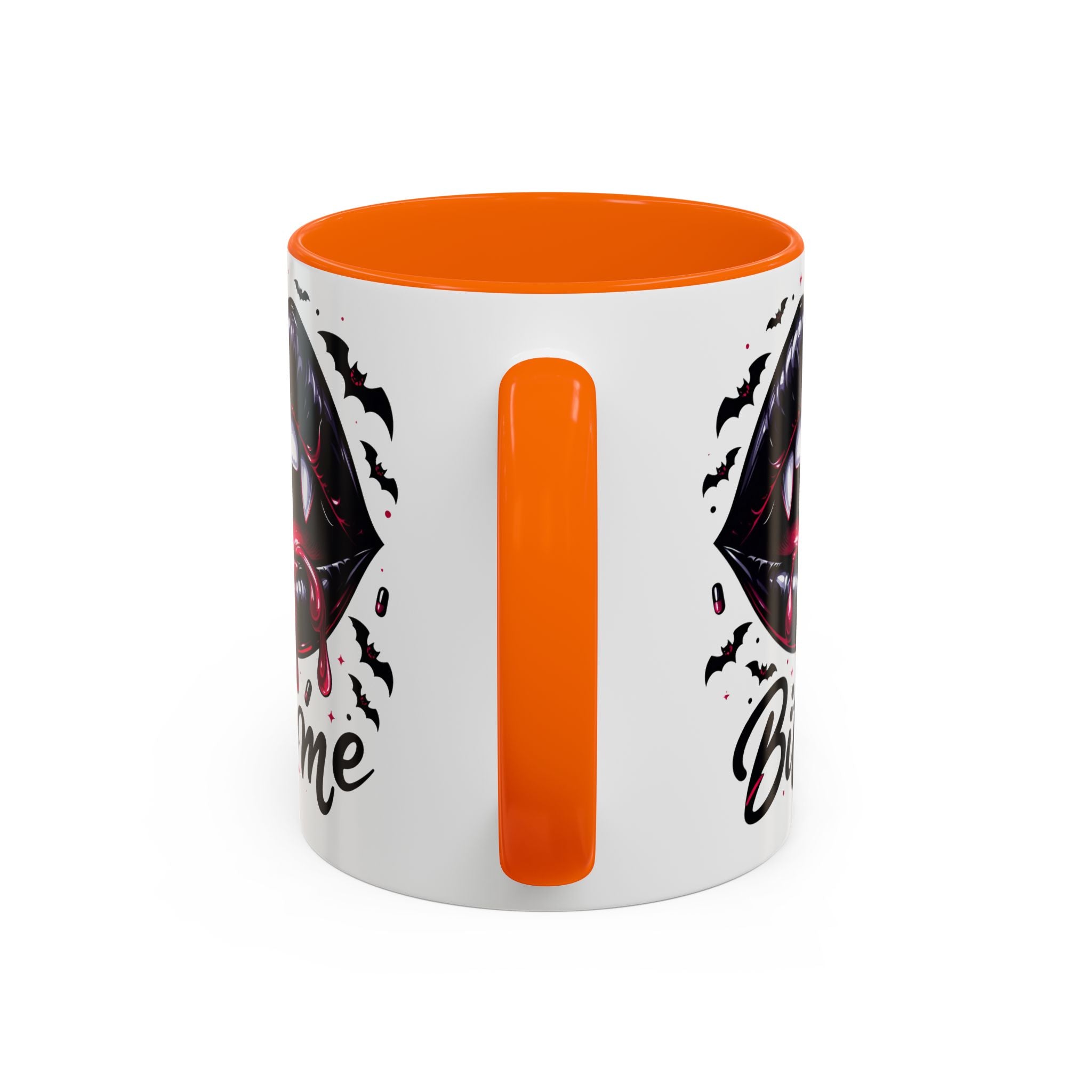 Vampire Themed Coffee Mug - "Bite Me"  halloween bats horror art cup