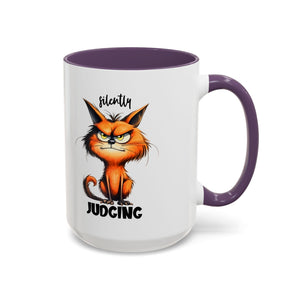 sarcasm attitude  Cat Coffee Mug - Just Judging - Perfect Gift for Cat Lovers, Pet Owners, Birthdays,  Funny Mug