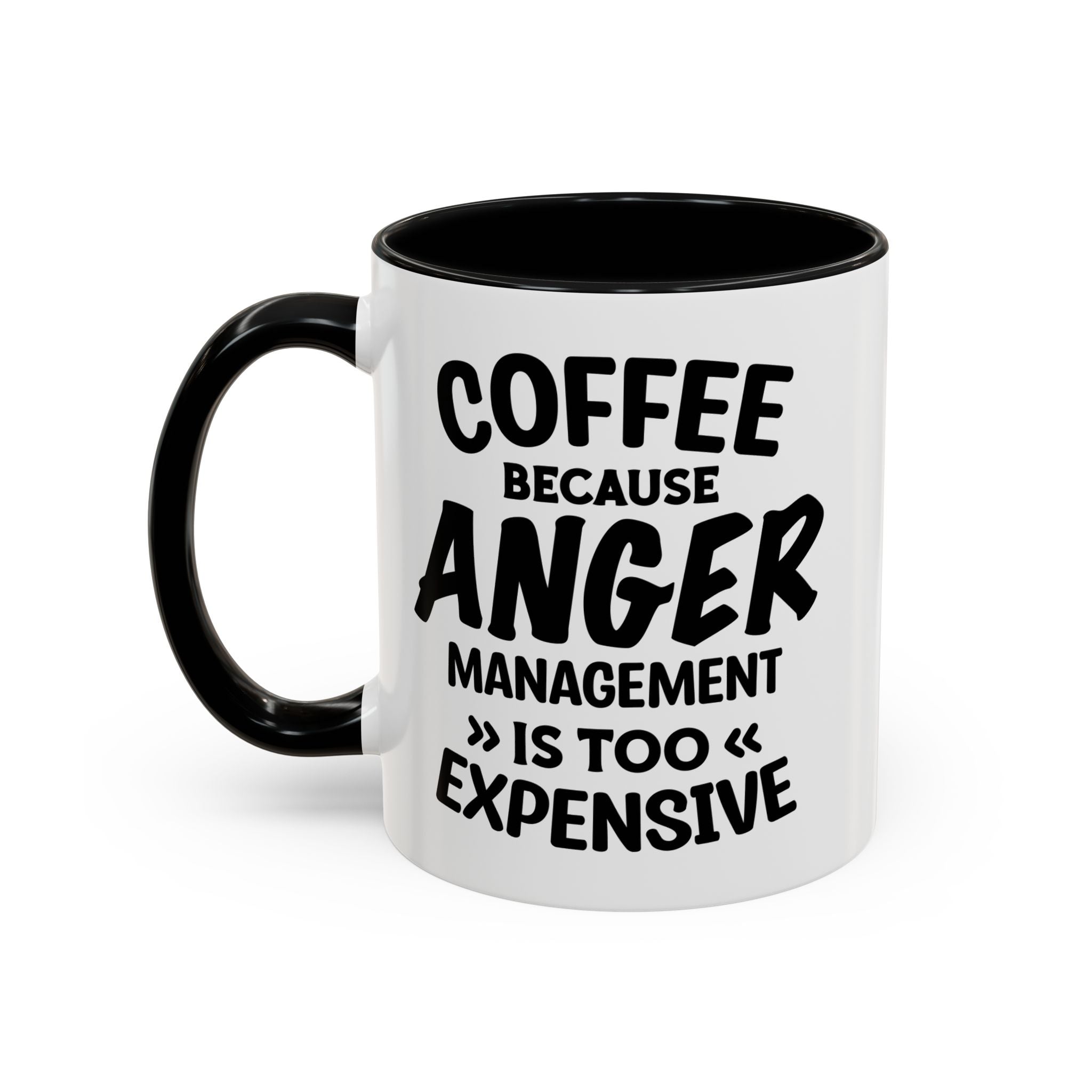 Funny Anger Management Coffee Mug, Gift for Coffee Lovers, Stress Relief, Black Accent, Humorous Cup for Friends, Office Humor, Funny Gifts