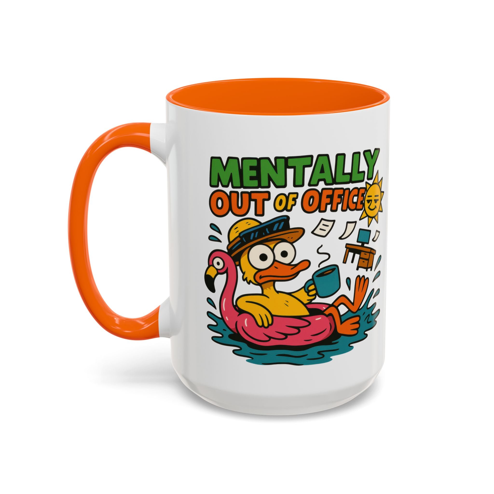 Fun Summer Coffee Mug, Quirky Gift for Beach Lovers, Office Humor Mug, Relaxation, Vacation, Cute Animal Design