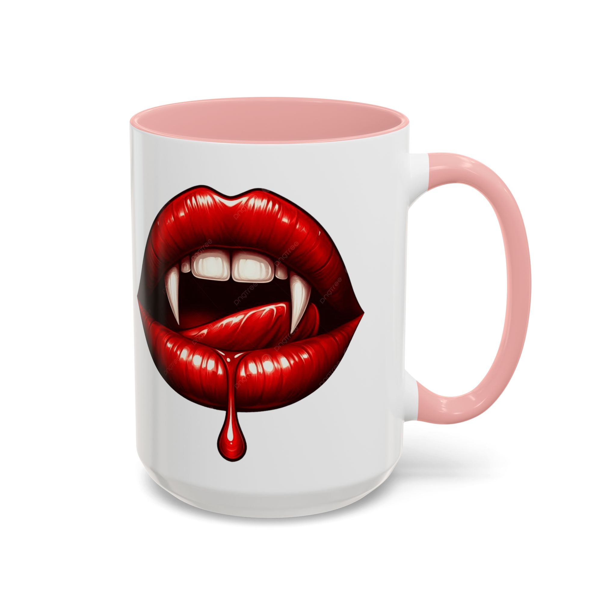 Vampire Kiss Coffee Mug - 11oz & 15oz gothic dripping blood horror art