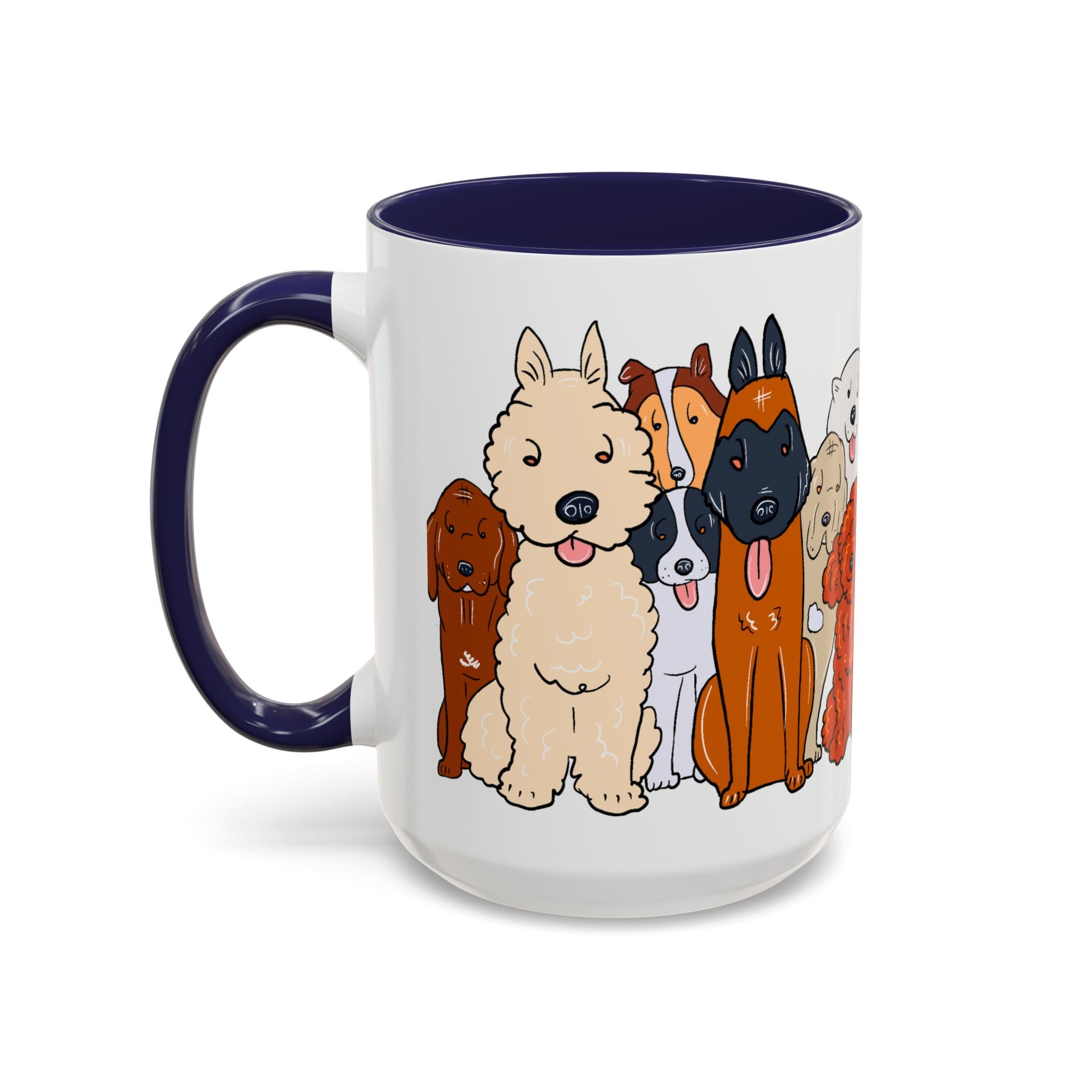 Cute Dog Breed Accent Coffee Mug, Pet Lover Gift, Canine Mug, Gifts for Dog Owners, Puppy Lover Mug