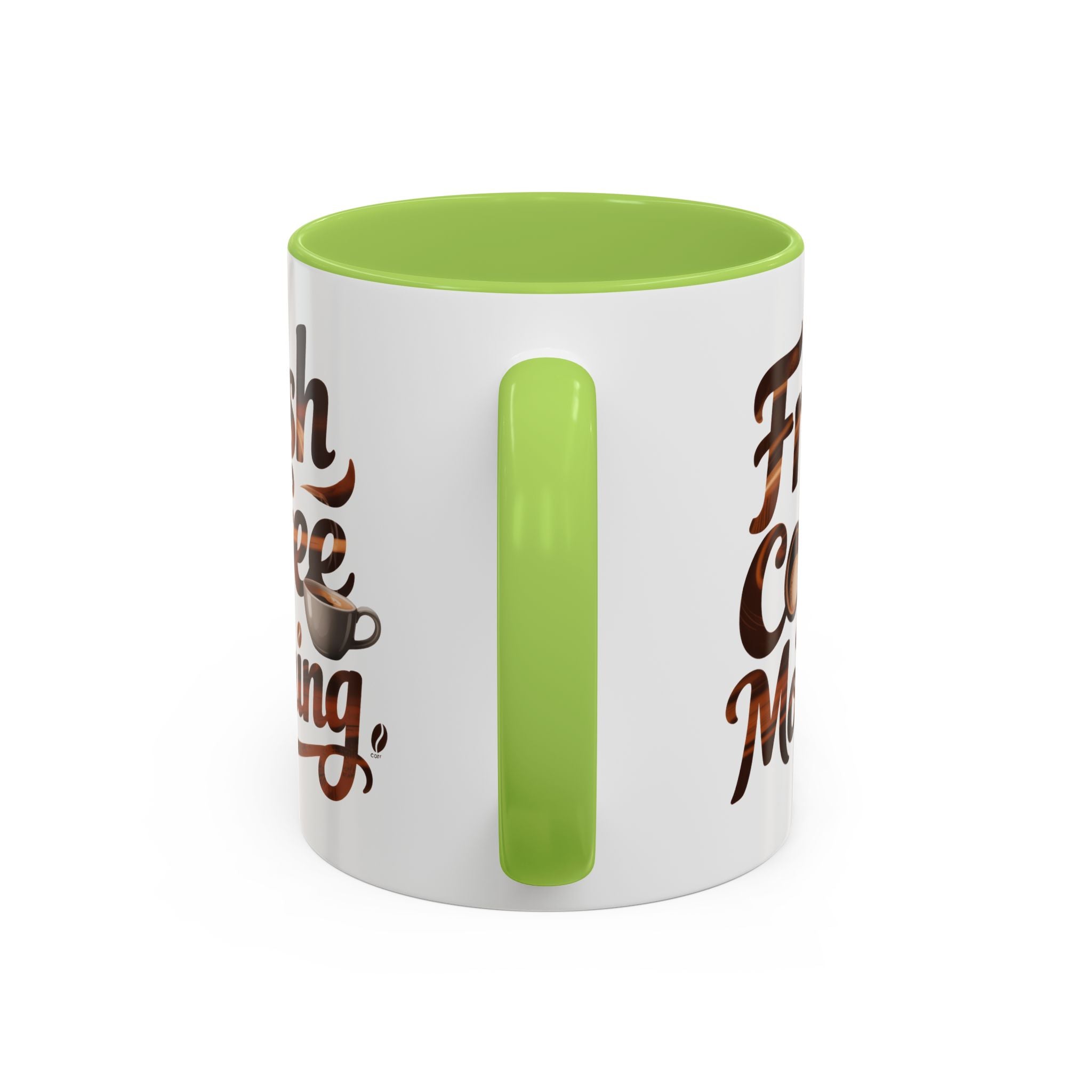 Morning Coffee Accent Mug - 'Fresh Coffee Morning' Design cup