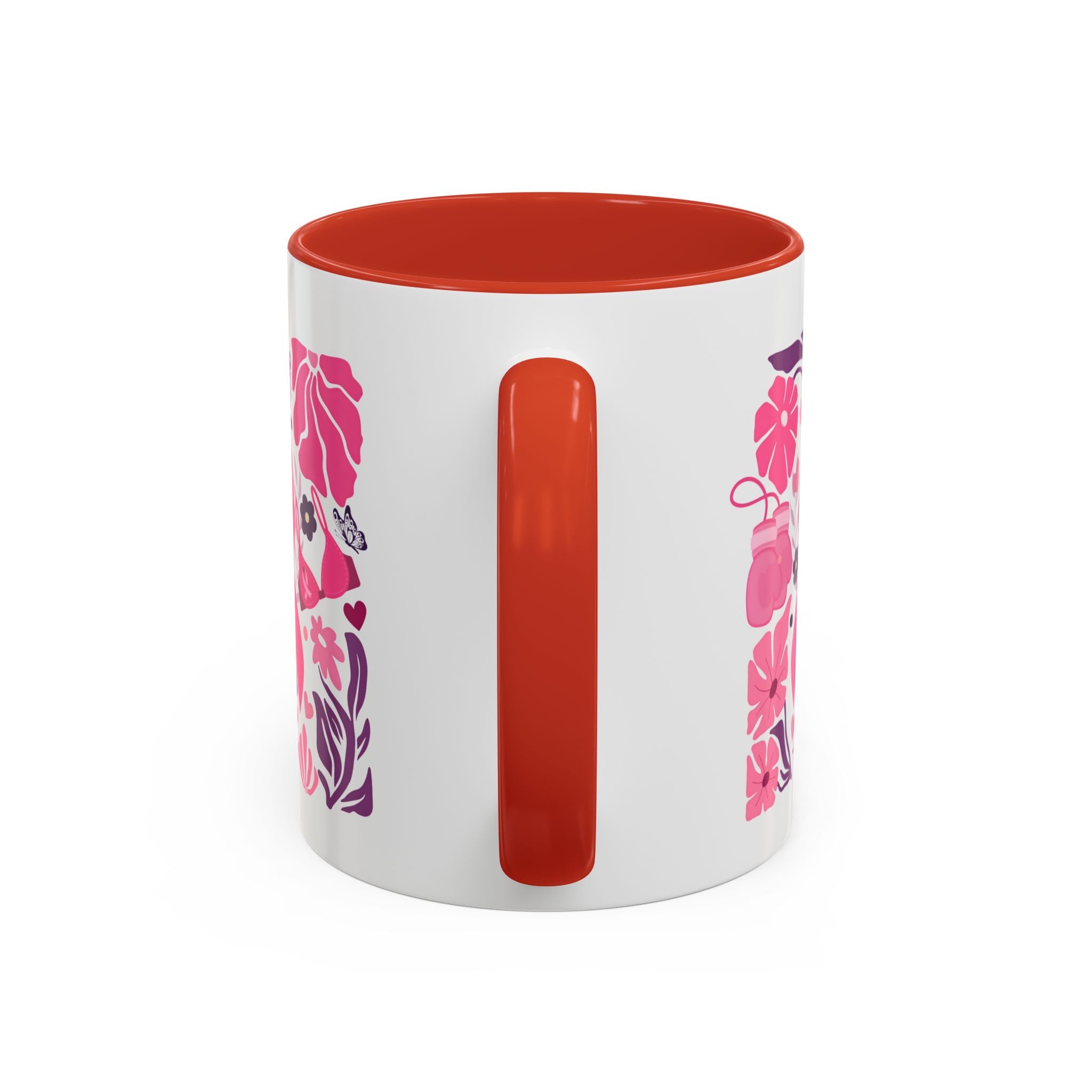 Pink Floral Awareness Coffee Mug, Breast Cancer Awareness Mug, Gift for Her, Supportive Drinkware, Motivational Mug