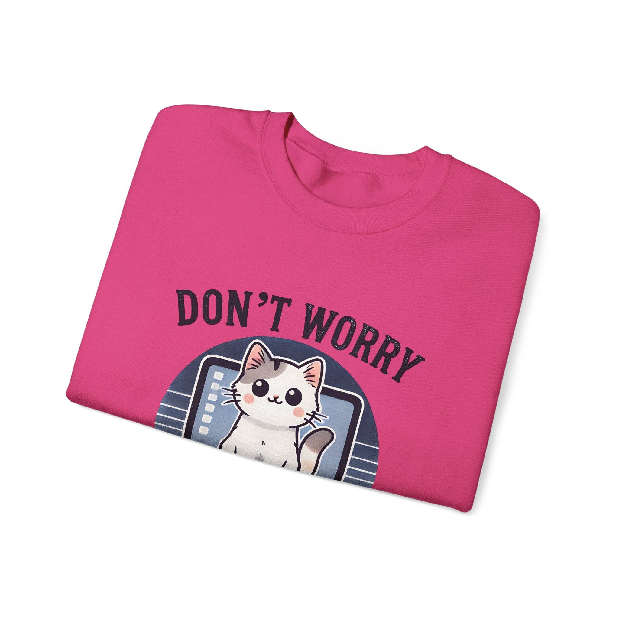 Tech Support Cat Crewneck Sweatshirt – Fun Gift for IT Lovers