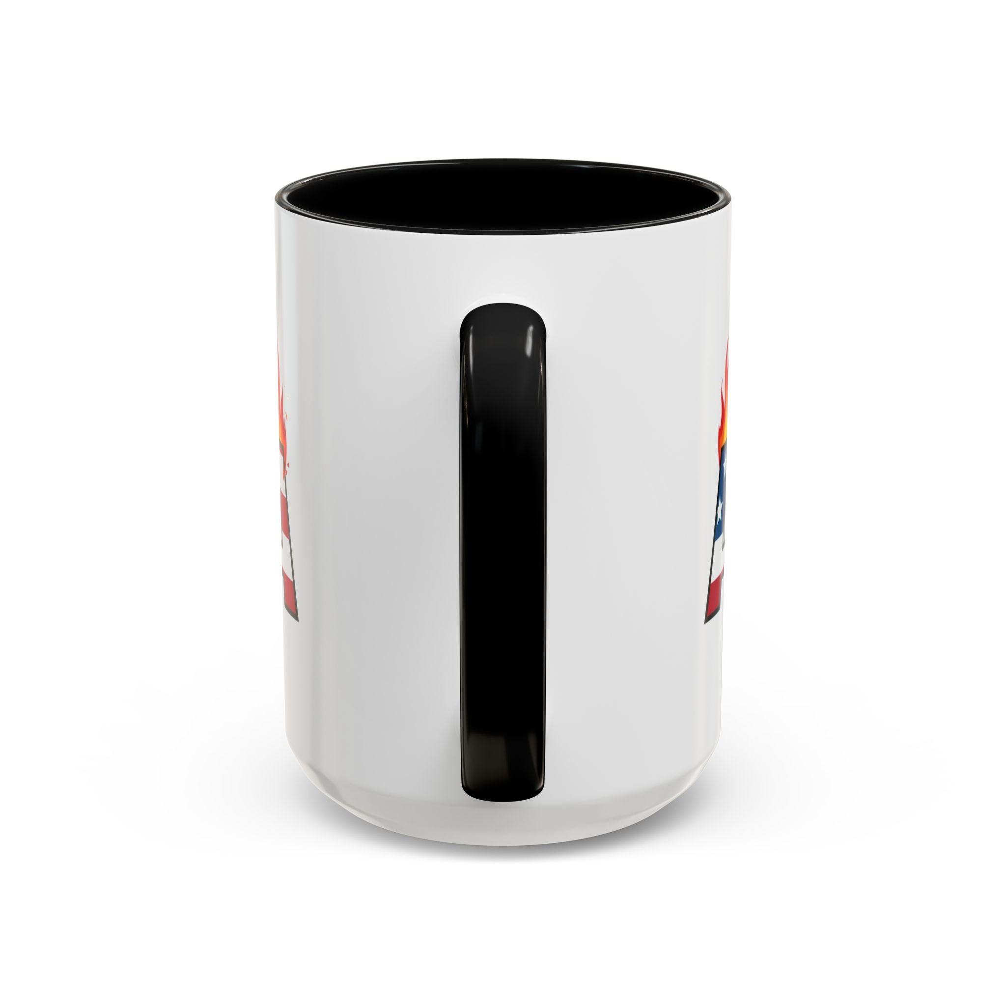 america in flames I'm fine everything is fine  Coffee Mug with American Flag