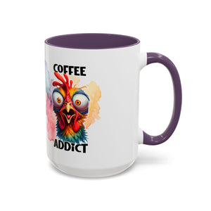 Coffee Addict Mug, Funny Coffee Lover Gift, Unique Kitchen Decor, Quirky Morning Brew Cup, Perfect for Birthdays & Holidays