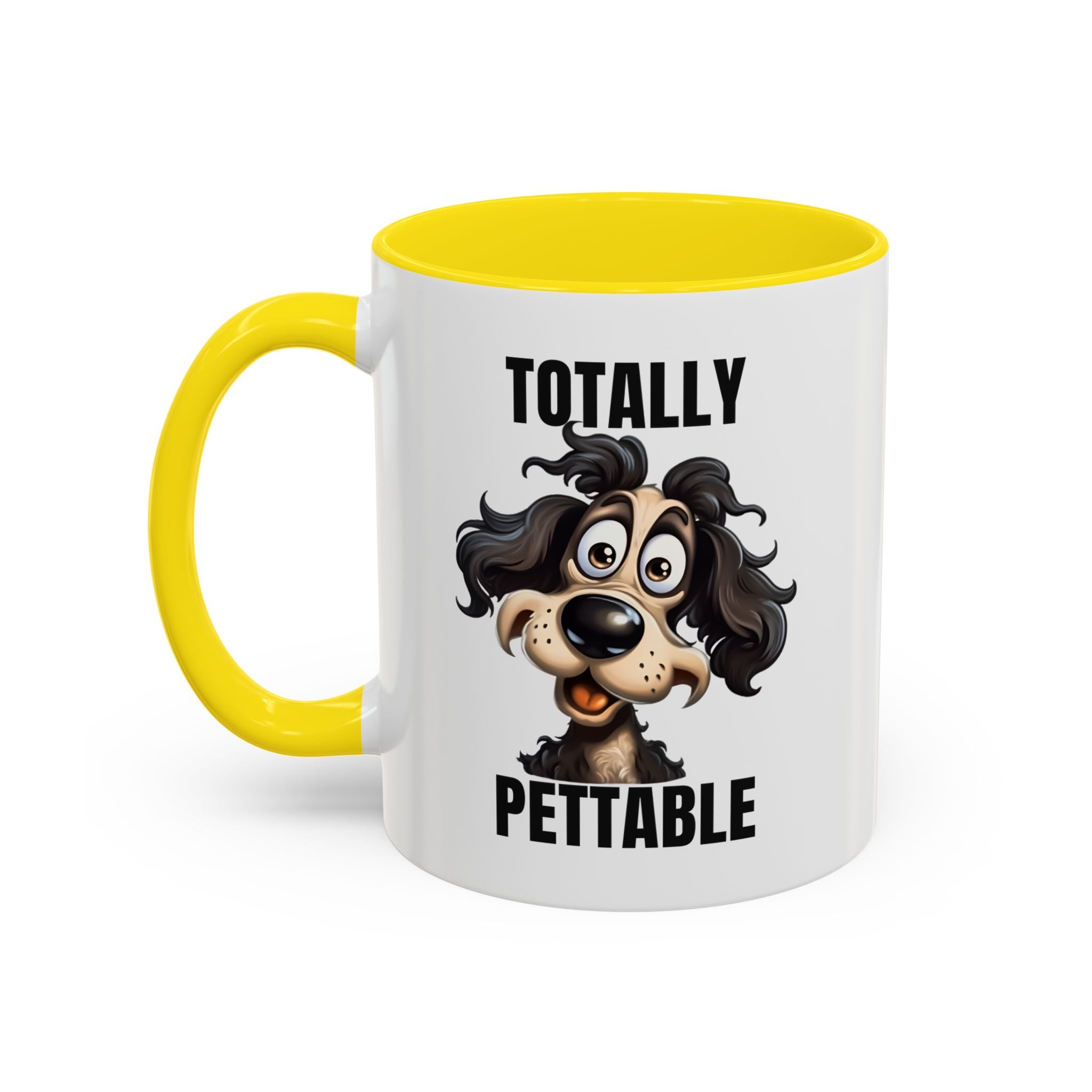 Totally Pettable Coffee Mug, Dog Lover Gift, Animal Print Mug, Funny Pet Mug, Customizable Coffee Cup, Gift for Pet Owners