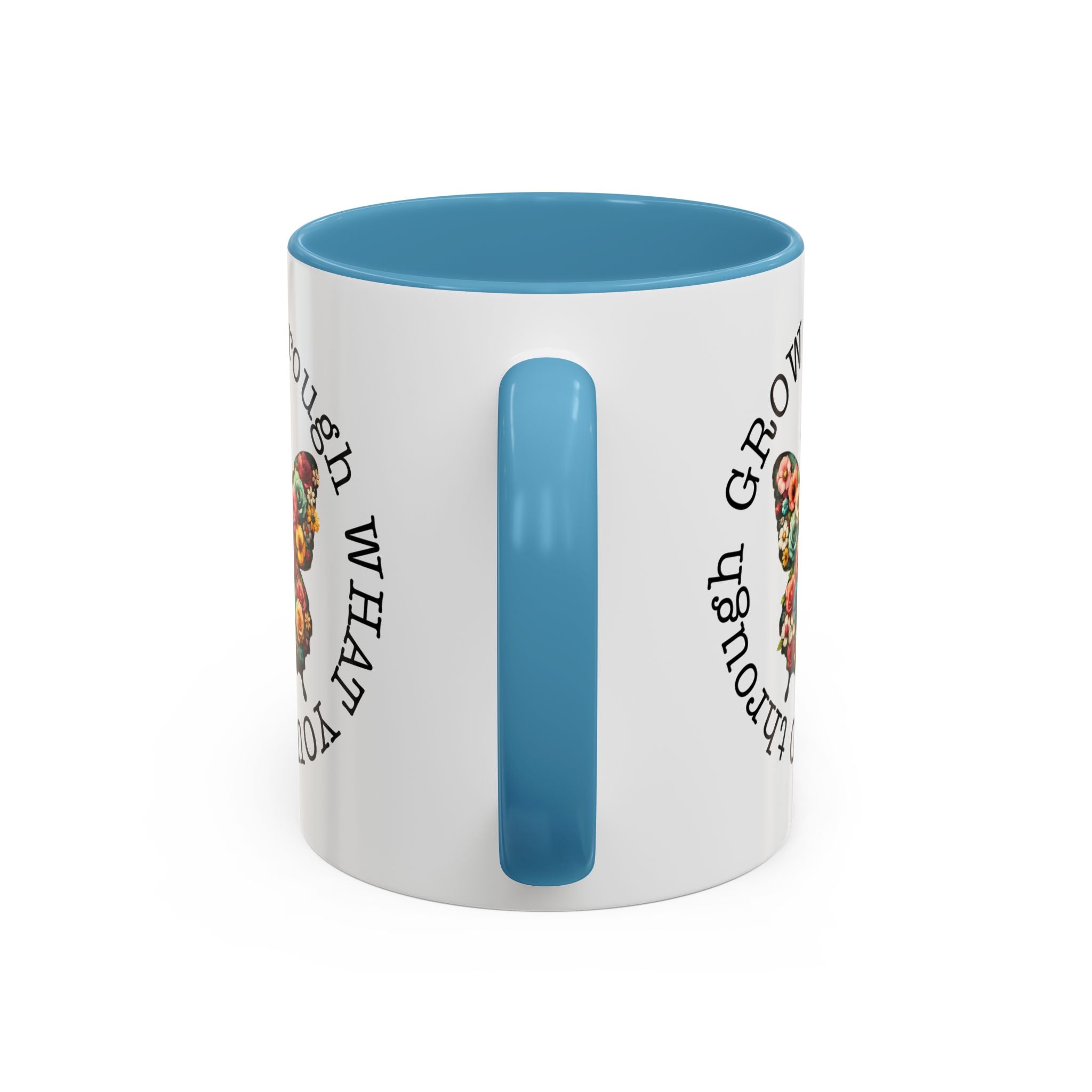 Inspirational Butterfly Coffee Mug  Grow Through What You Go Through positive vibe