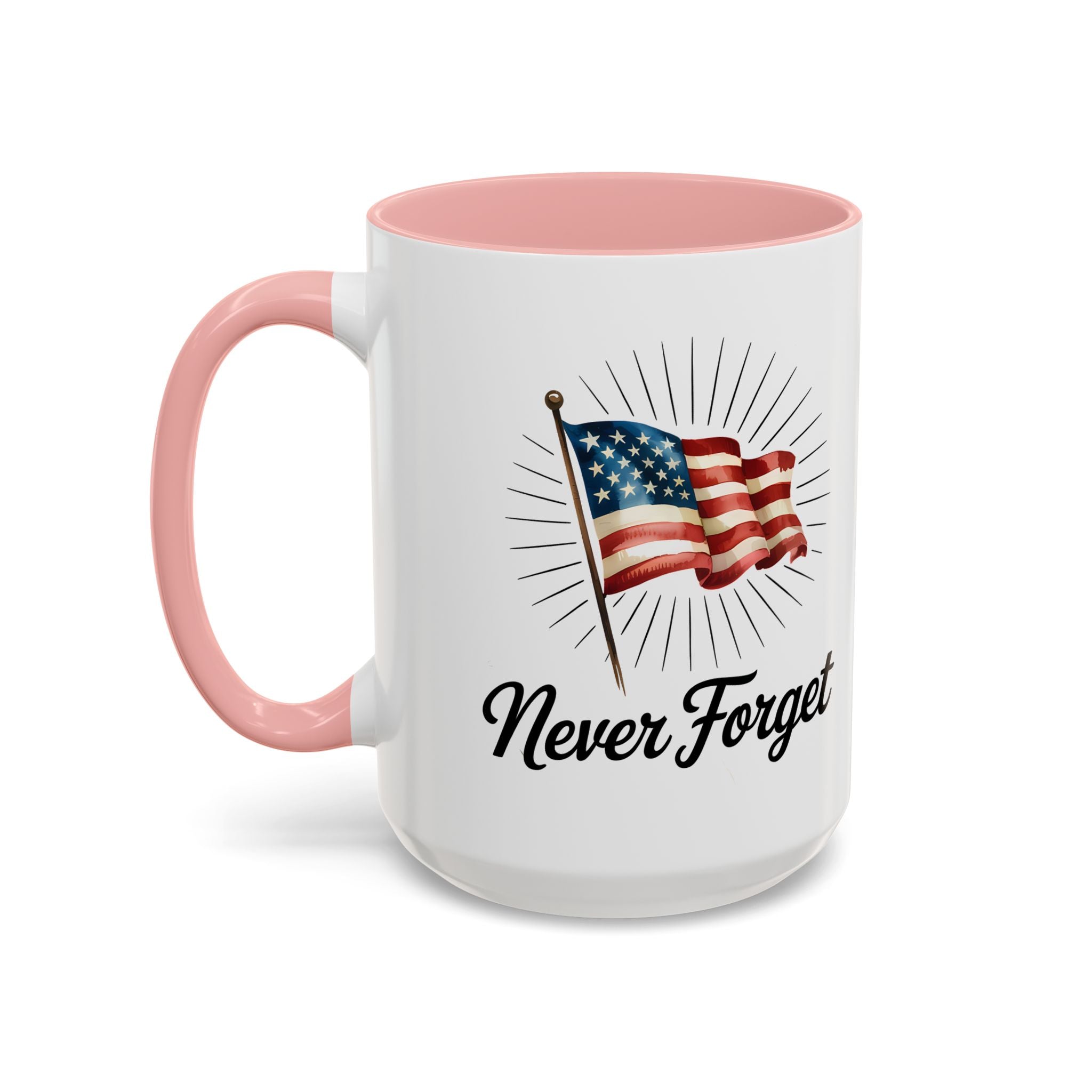 Patriotic Never Forget Coffee Mug - 11oz & 15oz USA flag