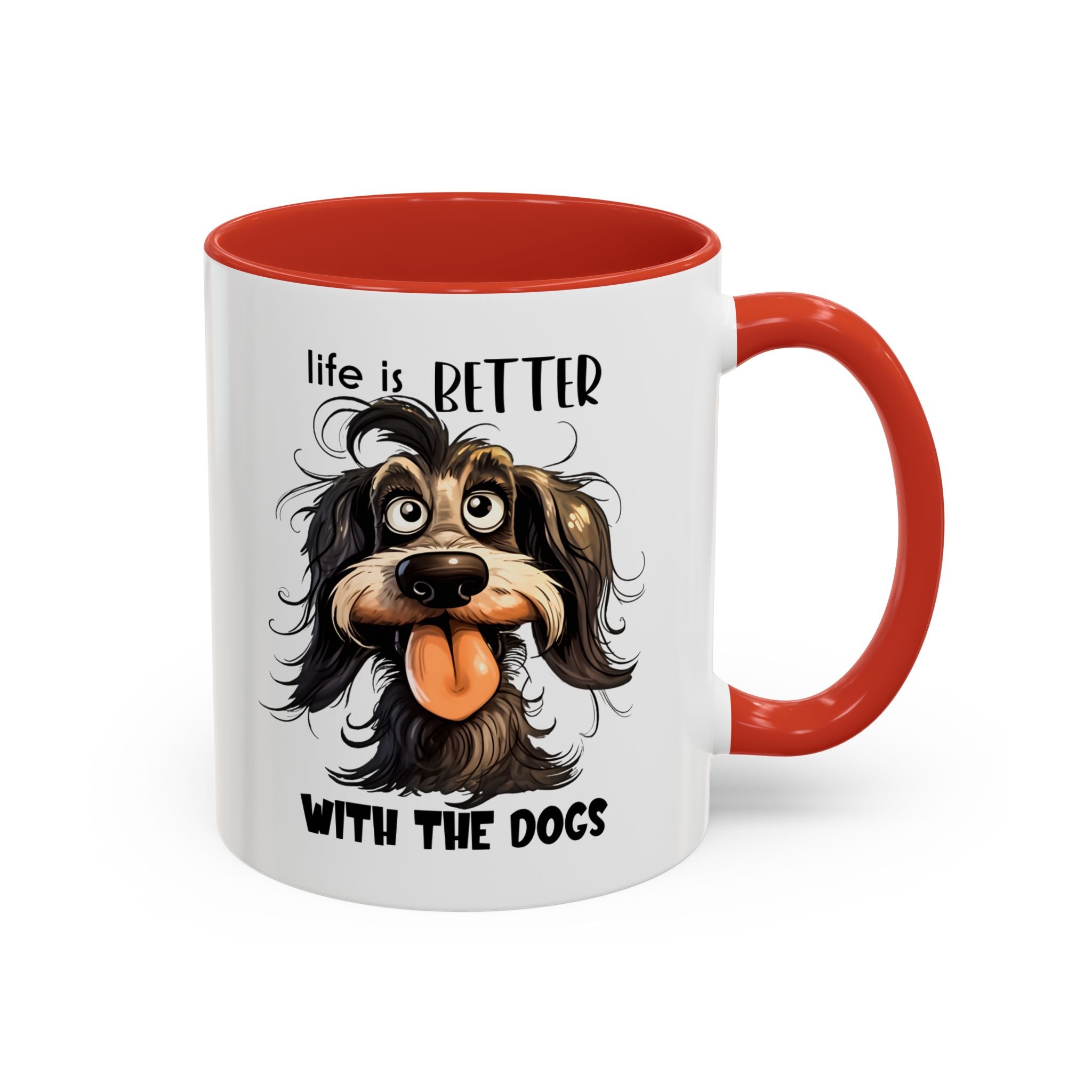 Life is Better with Dogs Coffee Mug - Cute Dog Lover Gift, Animal Themed Mug, Pet Owner Present, Fun Coffee Cup, Gift for Him/Her