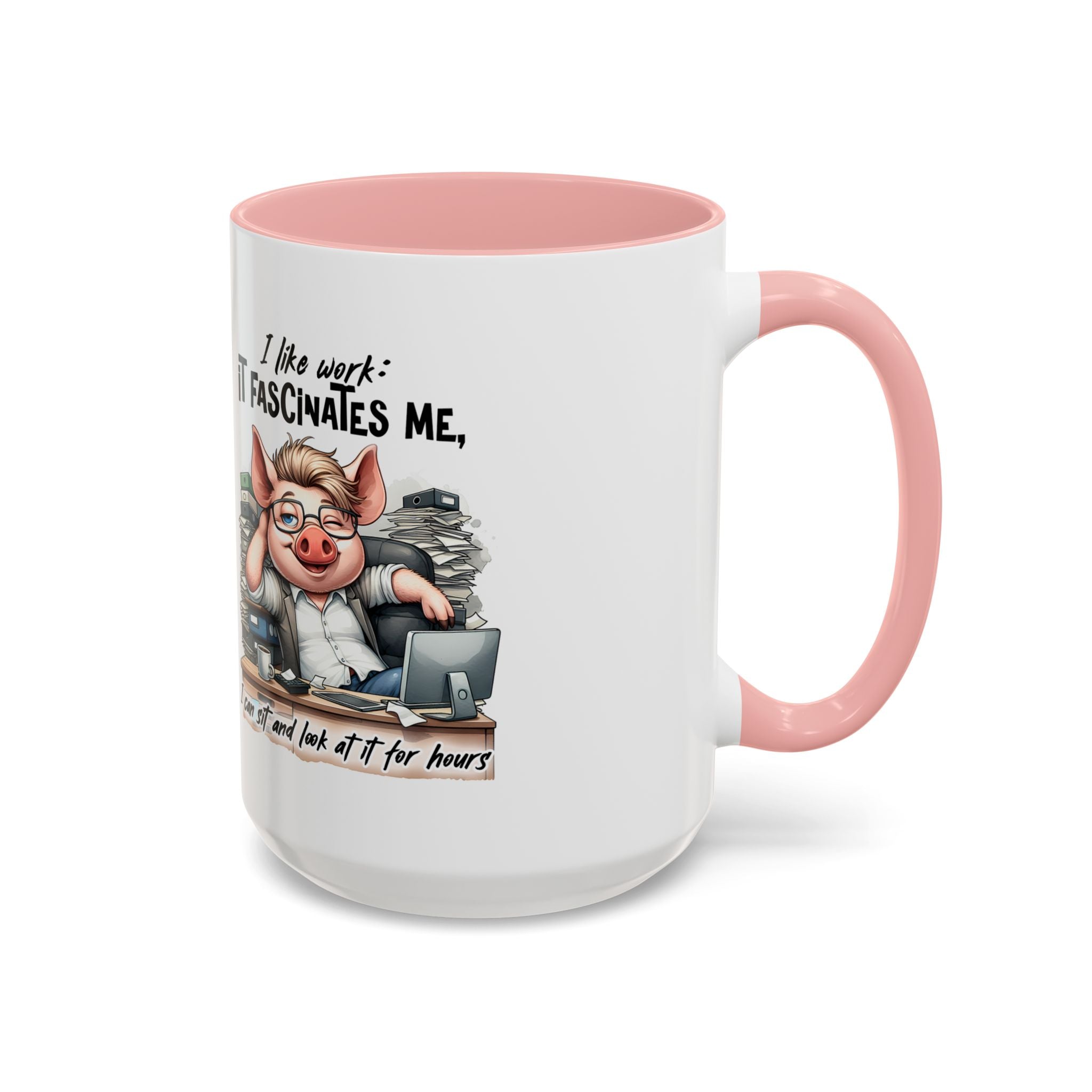 Whimsical Pig Coffee Mug, Funny Gift for Animal Lovers, Unique Office Mug, Cute Coffee Cup, Perfect for Birthdays, Holidays