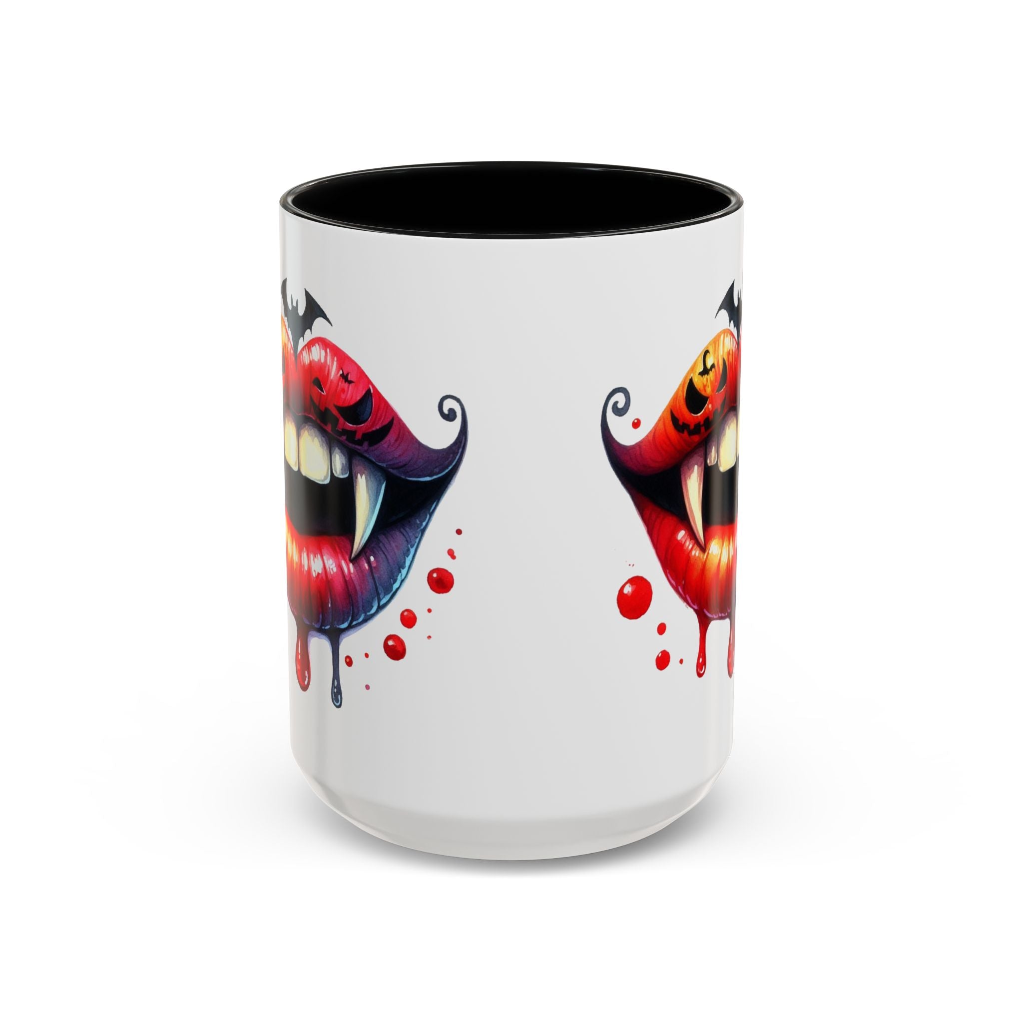 Halloween Vampire Coffee Mug, Spooky Drinkware, Goth Kitchen Decor, Pumpkin Mug, Horror Lover Gift