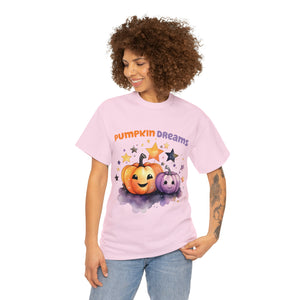 Halloween t shirt pumpkin dreams pastel colors gift for whole family fall fun stocking stuffer Unisex Heavy Cotton Tee