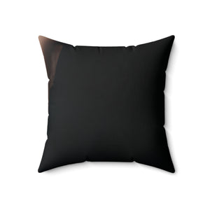 vampire red lips with teeth Spun Polyester Square Pillow