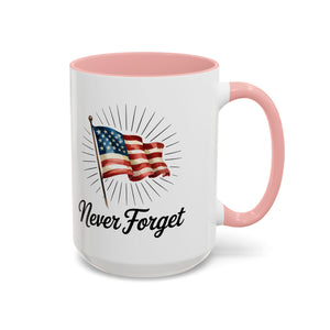 Patriotic Never Forget Coffee Mug - 11oz & 15oz USA flag