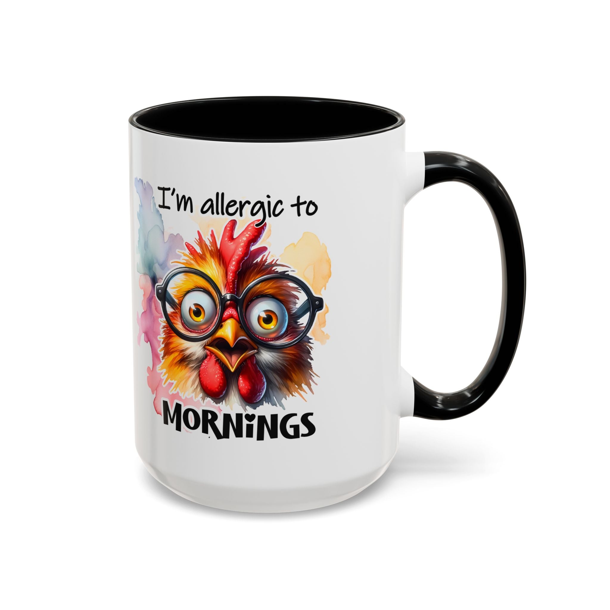 Funny Morning Coffee Mug, Gift for Coffee Lovers, Humorous Mug, Office Mug, Unique Cup for Mornings, Chicken Design