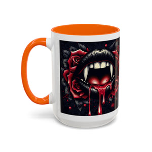 Gothic Vampire Rose Coffee Mug | Perfect for Halloween, Unique Gift, Dark Aesthetic, Gothic Decor, Horror Collectible