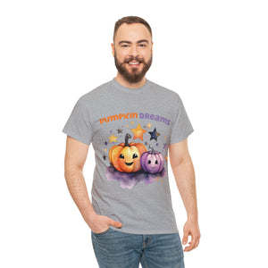 Halloween t shirt pumpkin dreams pastel colors gift for whole family fall fun stocking stuffer Unisex Heavy Cotton Tee