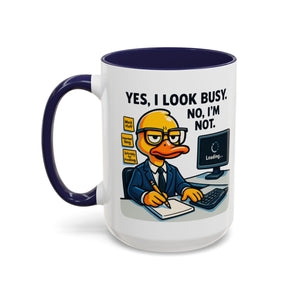 Funny Office Mug, Quirky Coffee Cup, Duck Humor Mug, Gift for Coworkers, Cute Desk Mug