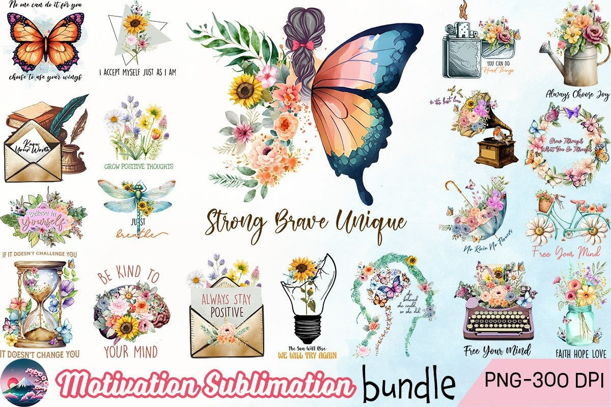 Motivation Sublimation Bundle print on demand designs