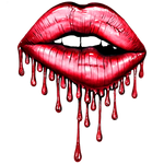 blood dripping red lips png image design