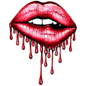 blood dripping red lips png image design