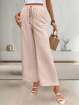 Tied Wide Leg Pants with Pockets